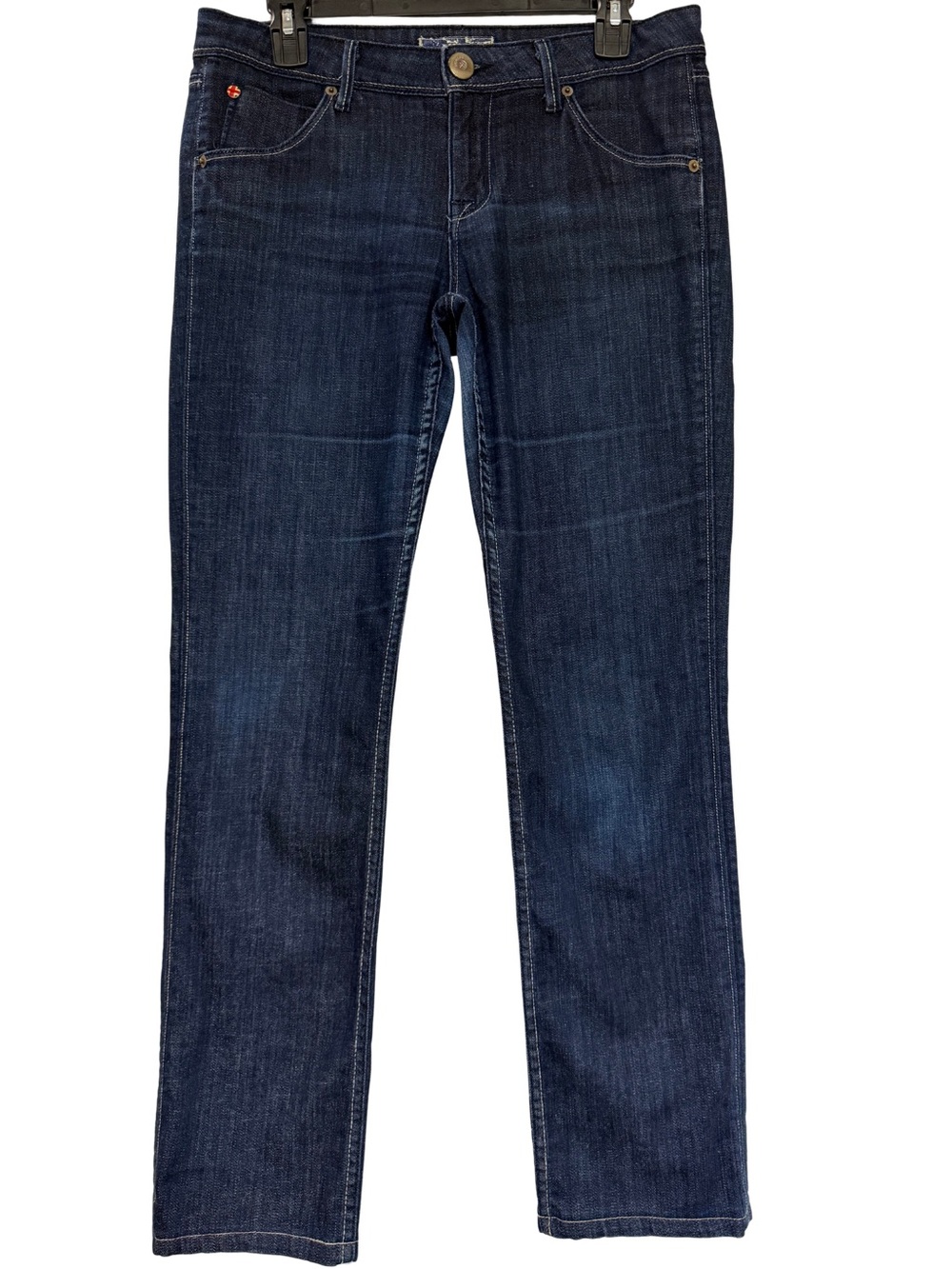 Hudson Jeans Dark Wash Straight Leg Flap Pocket Made in USA Size 30